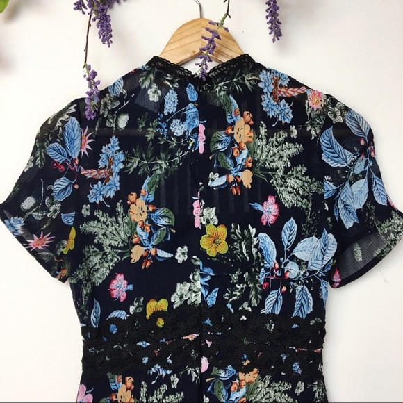 Foxiedot Juniper Blue Floral Mini Dress - Picture 5 of 5